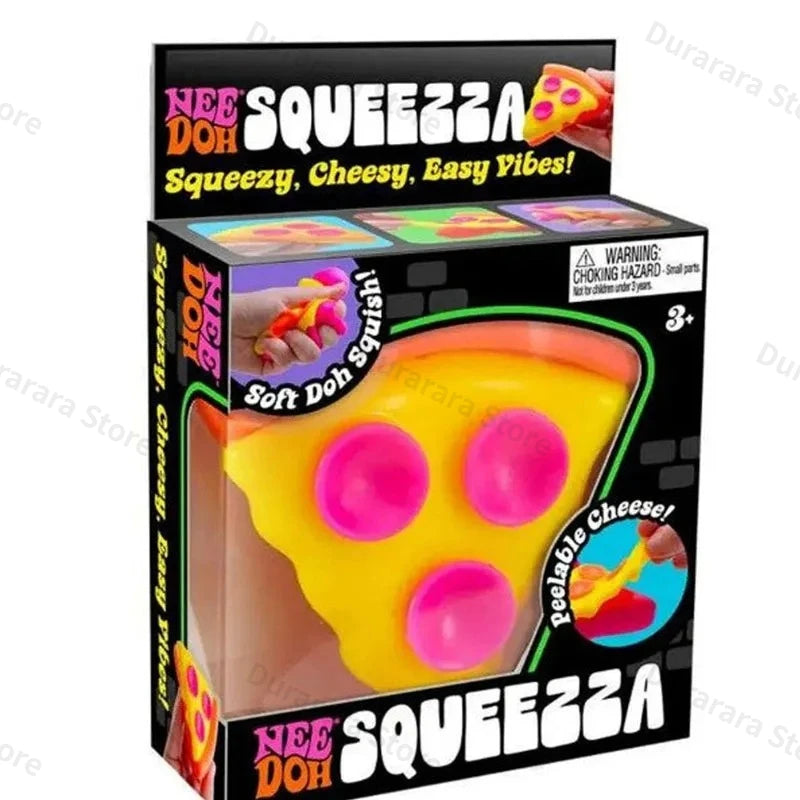 Squishy Pizza Satisfying Fun Sensory Colorful Entertainment Desk Toy