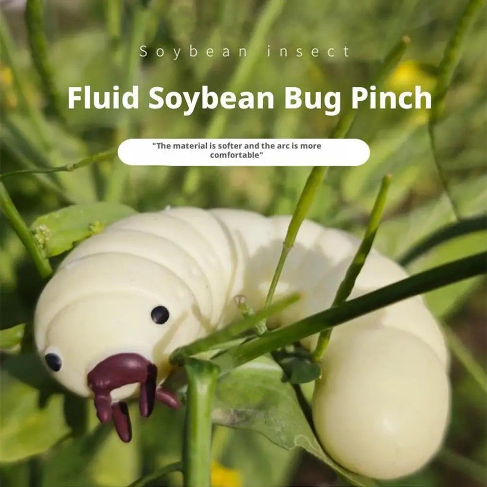 Squish Caterpillar Toy Soft Caterpillar Stretch Cute Sensory AntiStress Decompression Toys Soybean Bug Pinching Fun Toy