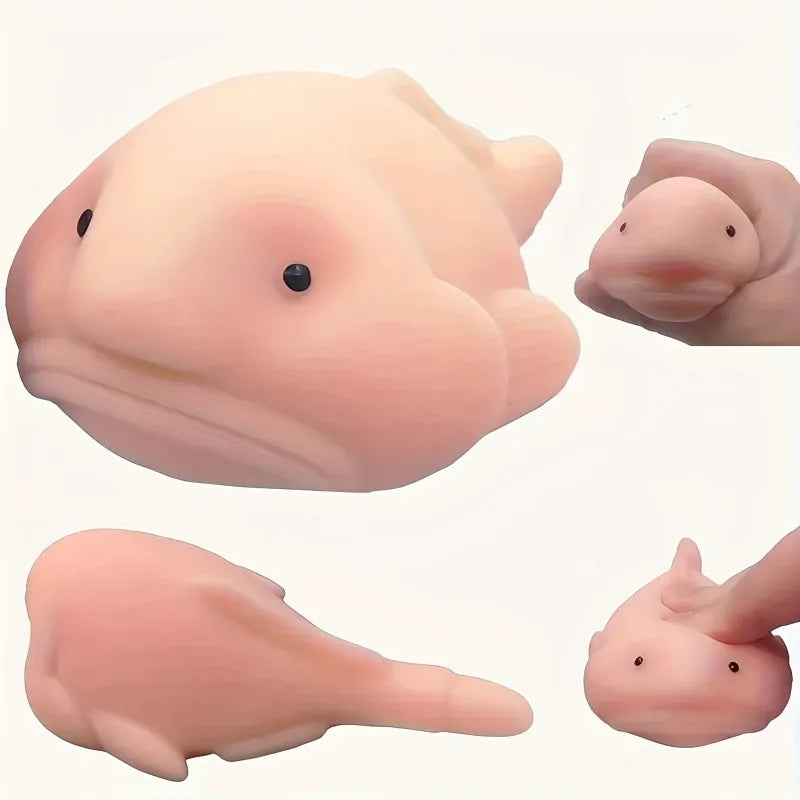 Squishy Blobfish Squeeze Toy Sensory Cute Animal Soft Pop Fidget Toy Stress Relief Game Party Relieve Anxiety Decompression Gift
