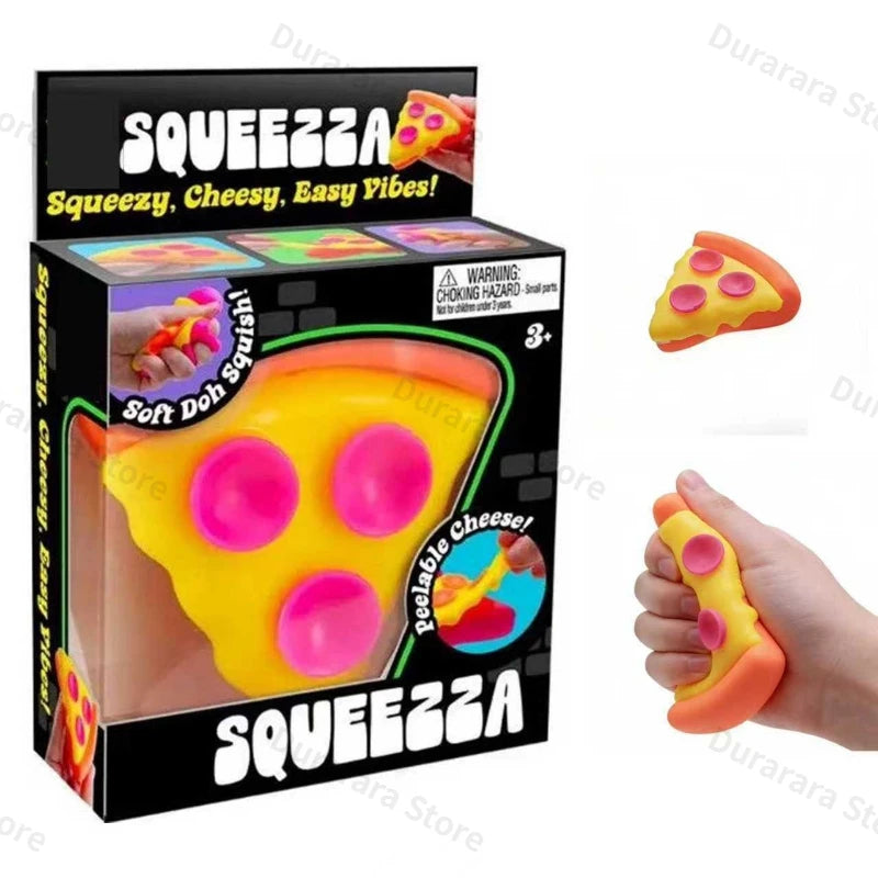 Squishy Pizza Satisfying Fun Sensory Colorful Entertainment Desk Toy