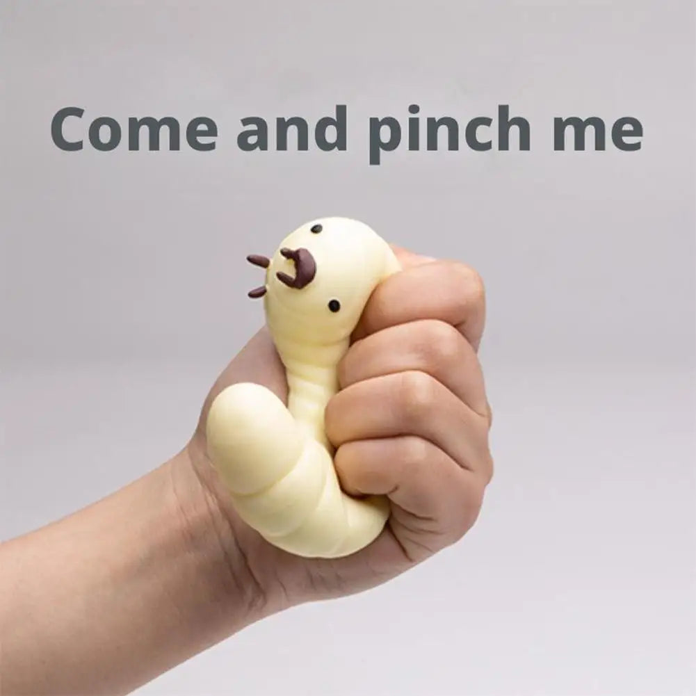 Squish Caterpillar Toy Soft Caterpillar Stretch Cute Sensory AntiStress Decompression Toys Soybean Bug Pinching Fun Toy