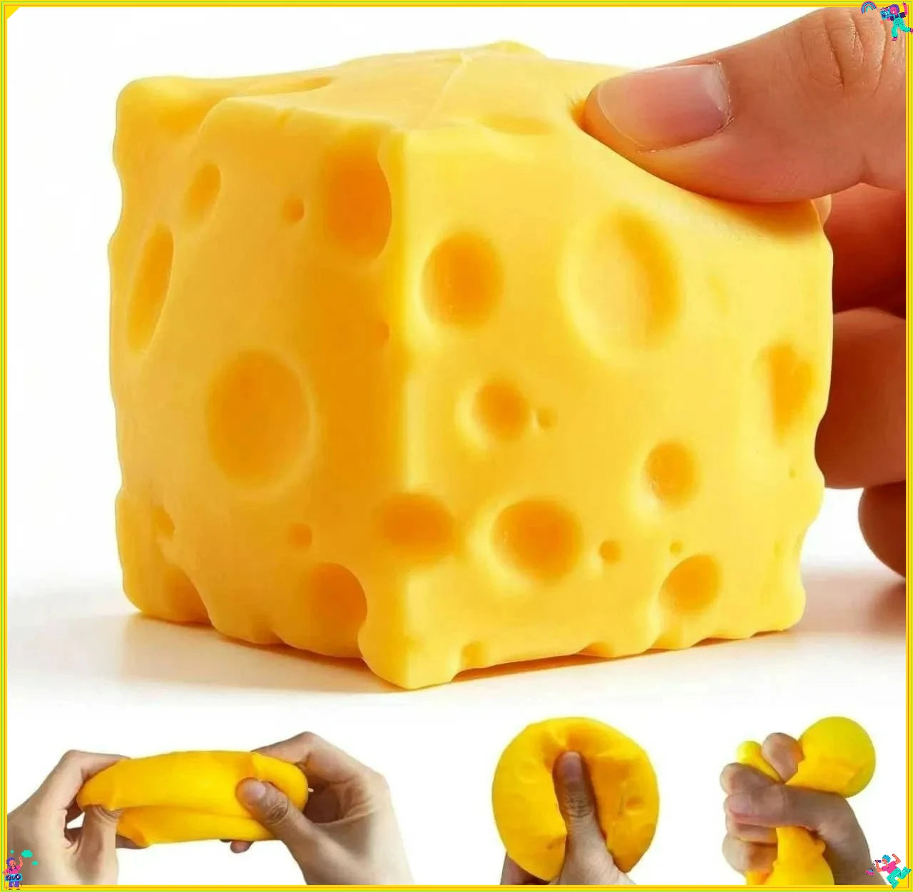 Cheese Squishies Toy, Squishies Cheese Slow Rising Squeeze Block, Venting Balls Stress Relief...