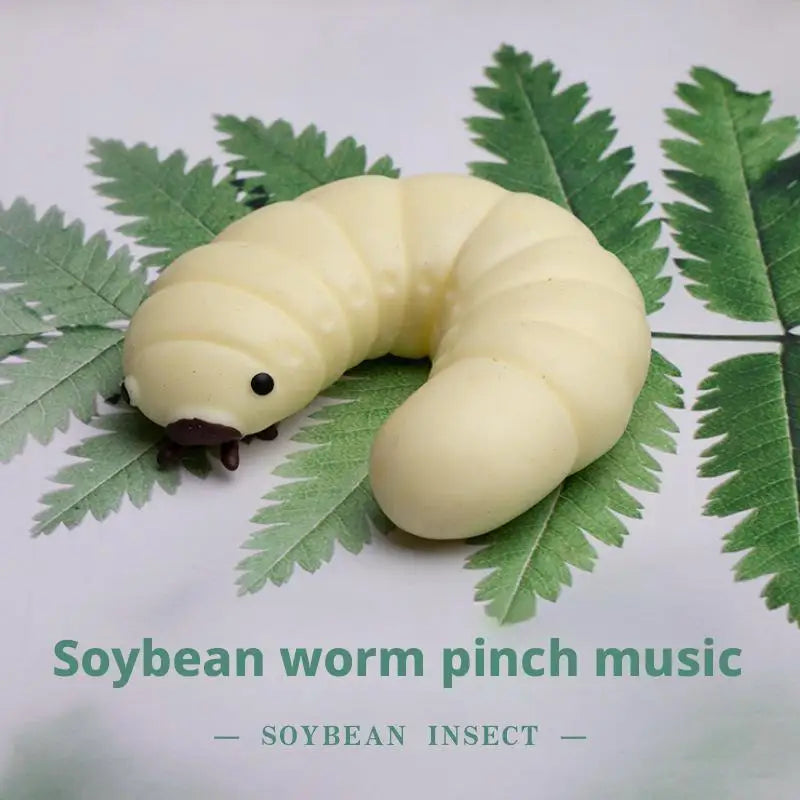 Squish Caterpillar Toy Soft Caterpillar Stretch Cute Sensory AntiStress Decompression Toys Soybean Bug Pinching Fun Toy