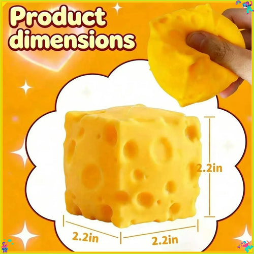 Cheese Squishies Toy, Squishies Cheese Slow Rising Squeeze Block, Venting Balls Stress Relief...