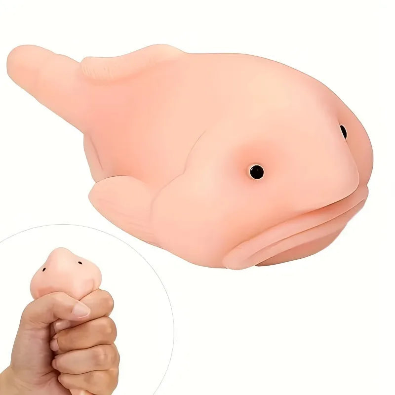 Squishy Blobfish Squeeze Toy Sensory Cute Animal Soft Pop Fidget Toy Stress Relief Game Party Relieve Anxiety Decompression Gift